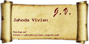 Jahoda Vivien névjegykártya